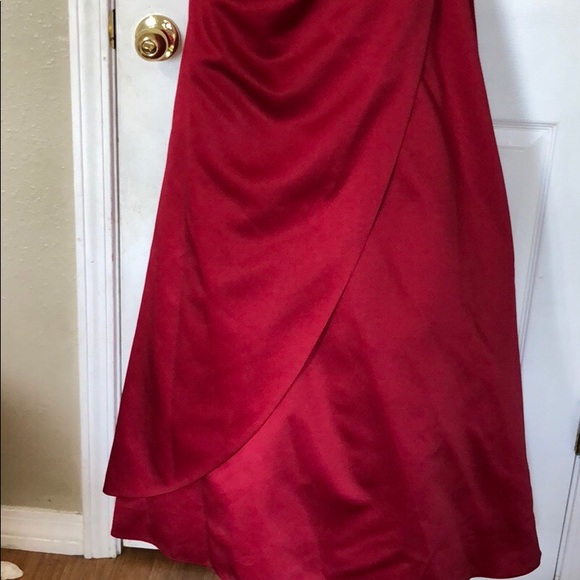 David’s Bridal Red silk Dress - Picture 4 of 8